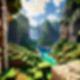 Minecraft landscape showcasing vibrant biomes