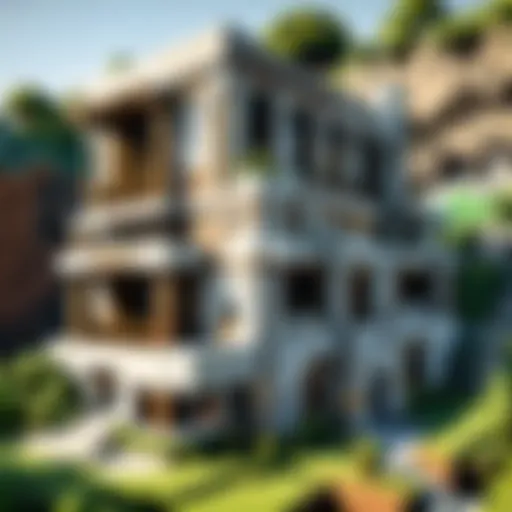 Minecraft game interface showcasing creative building