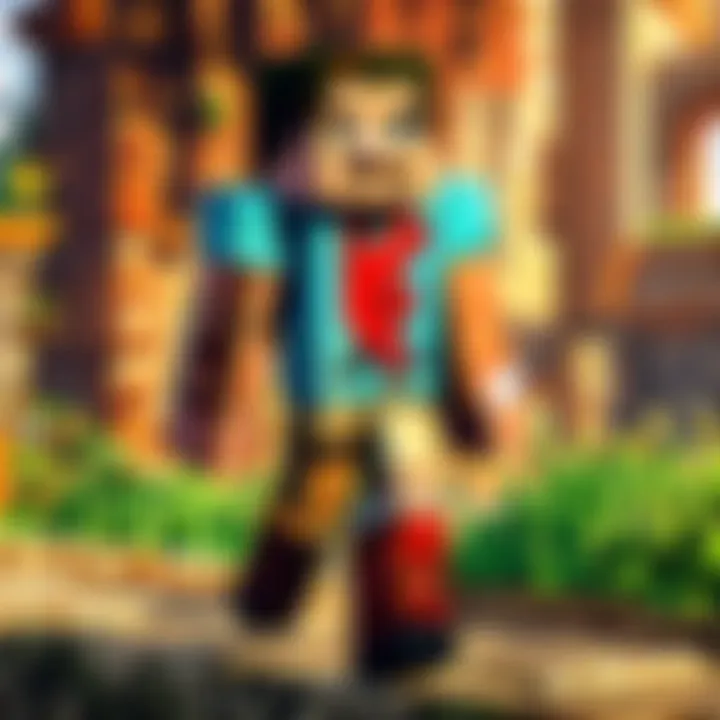 Close-up of character customization options in Minecraft for Switch players