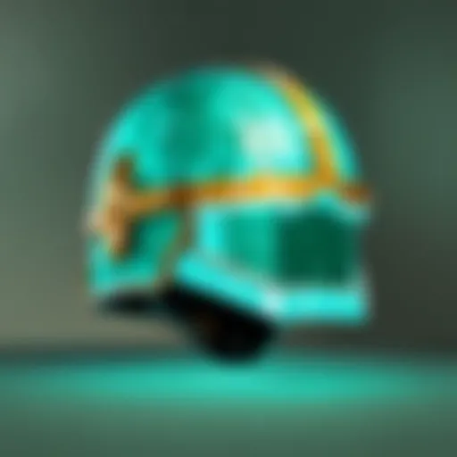 Aqua Helmet glowing under the ocean