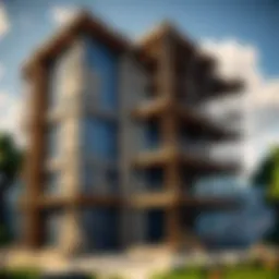 Architectural Blueprint in Minecraft