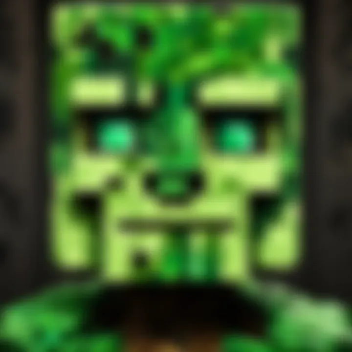 Artistic Interpretation of Minecraft Creeper Head