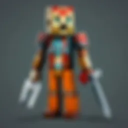 Blocky Warrior LEGO Minecraft Character