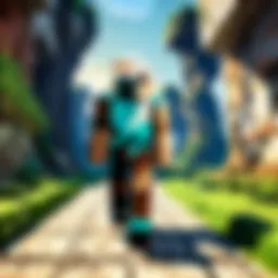 Digital Artistic Rendering of a Blocky World