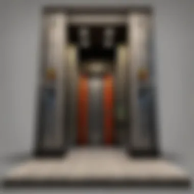 A visually appealing elevator with aesthetic enhancements in a Minecraft setting