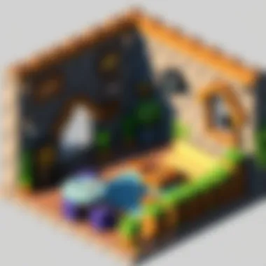 A communal area in Minecraft, illustrating community interaction and collaboration