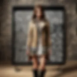 Luxurious Burberry Scan Code fashion display