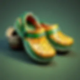 Fashionable character Crocs with a unique design