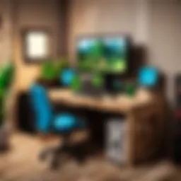 High-performance gaming setup showcasing powerful hardware for Minecraft