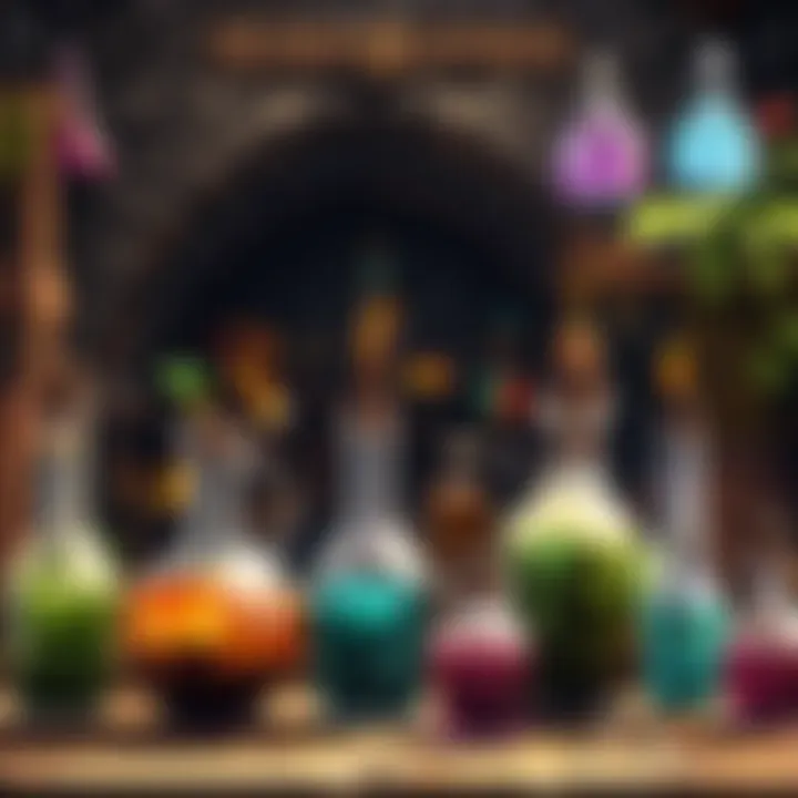 Array of potions with distinct effects