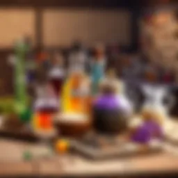 A colorful array of potion ingredients