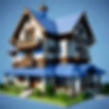 Blueprint of a Minecraft house design
