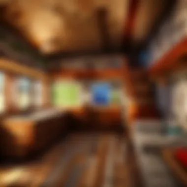 Interior design of a Minecraft house