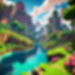 Beautiful Minecraft PE map showcasing vibrant landscapes