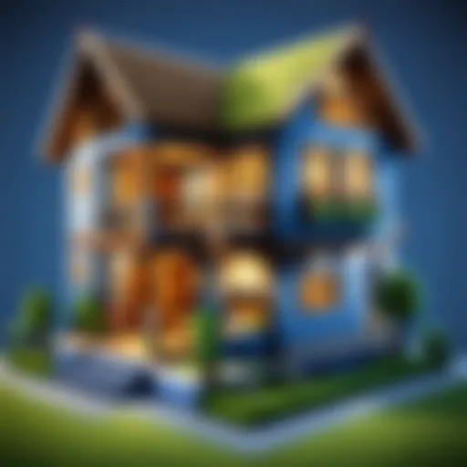 Basic house blueprint in Minecraft