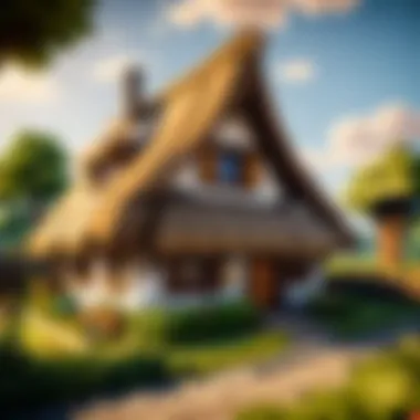 Charming Thatched Roof Cottage A vibrant thatched roof adding character to a cottage