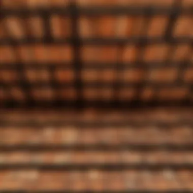 Intricate Wooden Roof Design A beautifully crafted wooden roof showcasing intricate designs