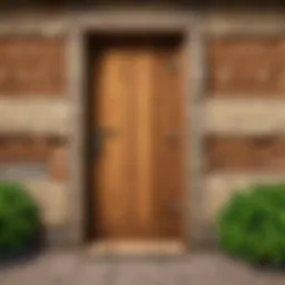 A beautifully concealed door integrated within a stone wall