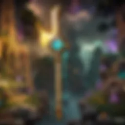 Mystical essence swirling around a crafted wand