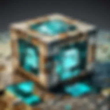 Diagram showing the crafting recipe for a diamond block