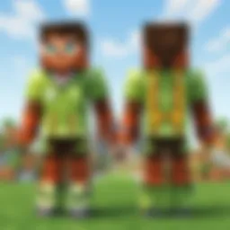 A vibrant Minecraft skin showcasing creative designs and patterns