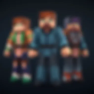 Unique Minecraft Skins Comparison A comparison of different Minecraft skins highlighting individuality