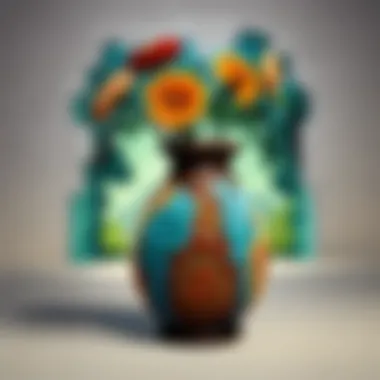 Sculptural Wool Felted Vase