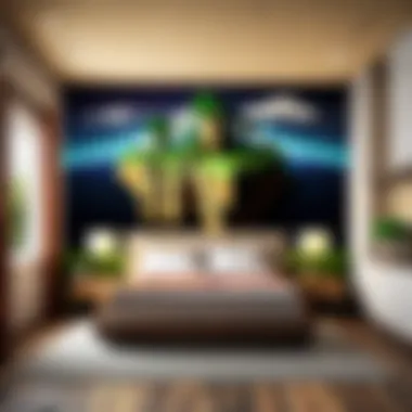 Creative Minecraft Landscape Wall Art Creative wall art featuring Minecraft landscapes