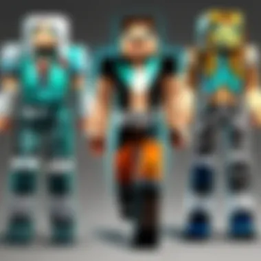 Diverse Minecraft Skins Showcase A vivid display of diverse Minecraft skins reflecting unique styles and creativity