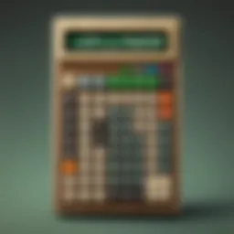 A sleek user interface design for a calculator application