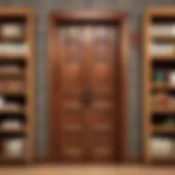 Elegant hidden bookshelf door design showcasing intricate craftsmanship