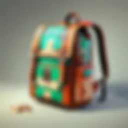 A stylish Minecraft-themed backpack designed for gamers