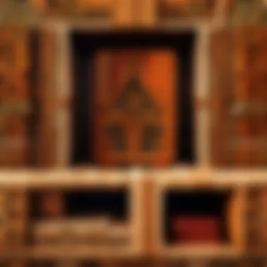 Intricate Furniture Design Intricately designed wooden furniture in Minecraft