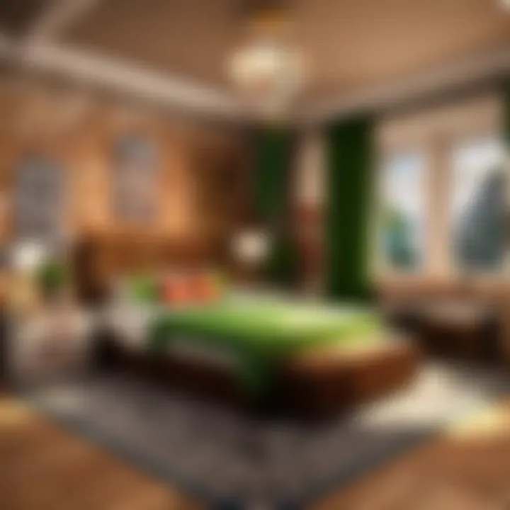 Personal touches and decorations inspired by Minecraft