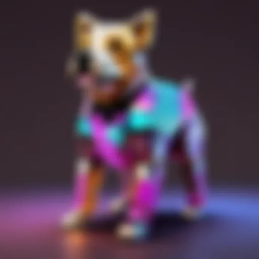 Colorful Disco Ball Dog in Minecraft