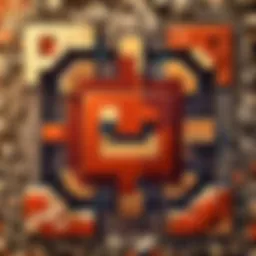 Visual representation of Forge logo with Minecraft elements