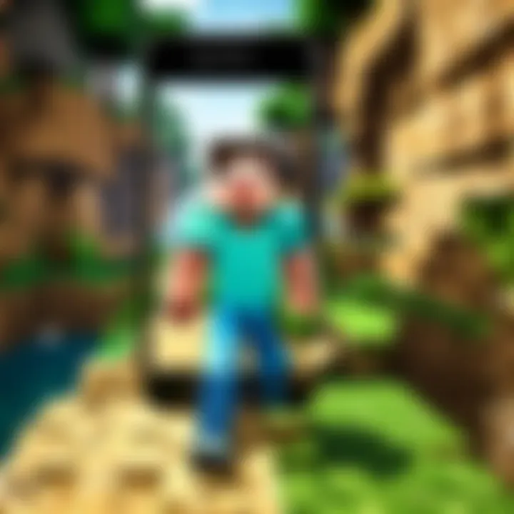 Minecraft gameplay on iPhone