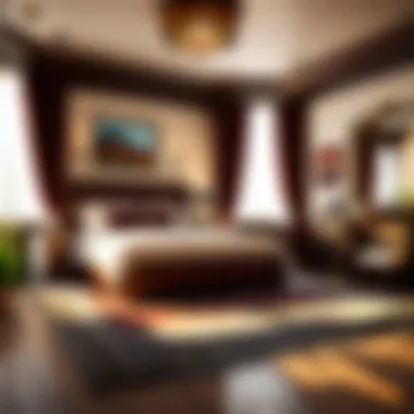 Opulent Bedroom Setting Luxurious Bedroom Interior in Minecraft