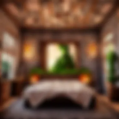 Minecraft room highlighting enchanting magical ambiance