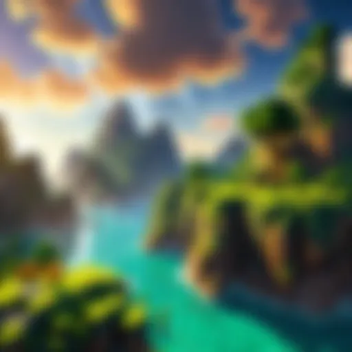 Enigmatic Minecraft landscape
