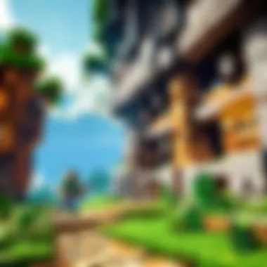 Intense Combat Adventures in Minecraft Epic battle scene between pixelated warriors in a fiery landscape