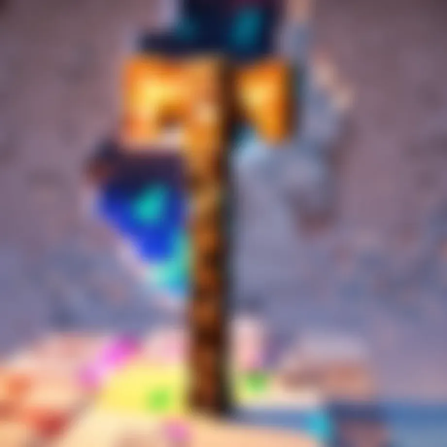 Ethereal Glow of Super Pickaxe in Minecraft