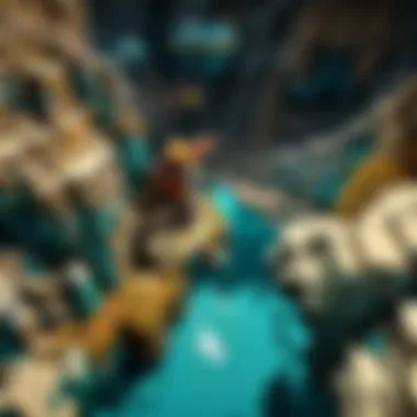 Expedition through Diamond Mine in Minecraft World Exploration in Diamond Mine