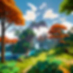 A vibrant Minecraft landscape showcasing new biomes introduced in 2020