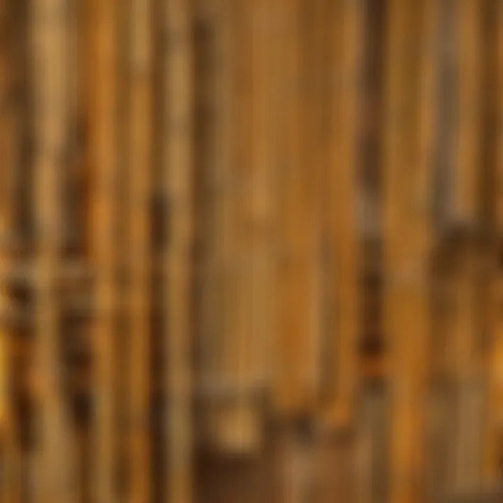An intricate build featuring bamboo wood slabs as the primary material