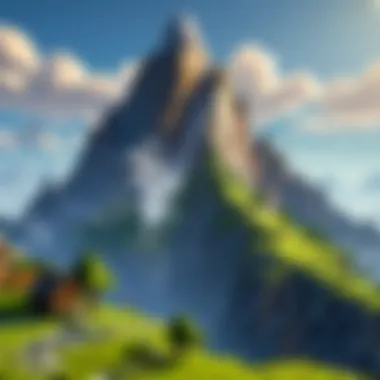 Epic Mountain Majesty Minecraft seed featuring a majestic mountain range