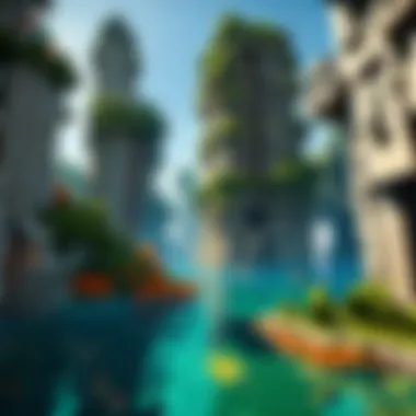 Submerged City Secrets Minecraft seed showcasing a hidden underwater city