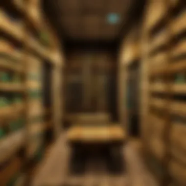A detailed map showcasing various Minecraft server types and their themes.