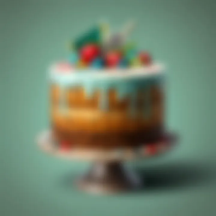 Minimalist chic cake drum in monochrome color palette