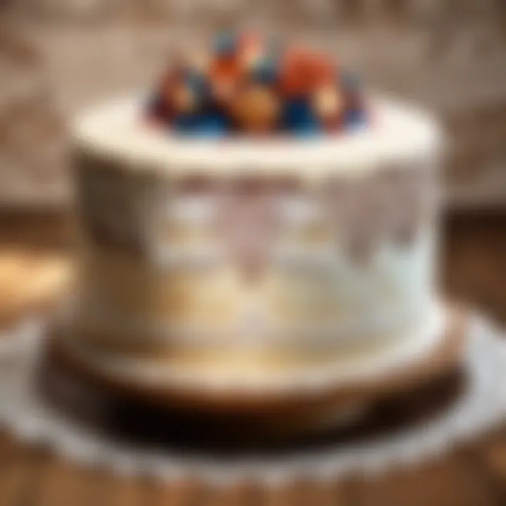 Vintage-inspired lace cake drum for a classic touch